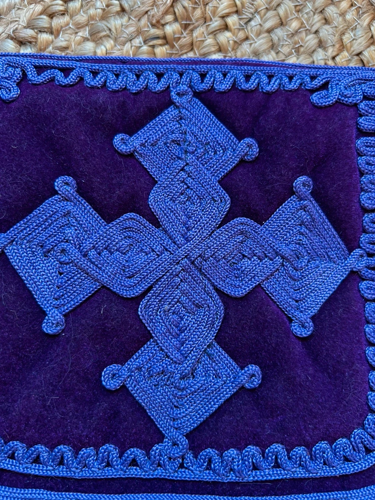 💜🪻Pochette velours violet bohème Vintage ethnique berbere Oriental velvet boho crossbody bag🪻💜 – photo 10